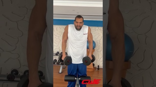 'CWE | NEW REEL THE GREAT KHALI WORKOUT | #thegreatkhali #workout #funny #lifestyle #short'