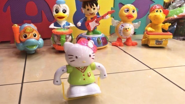 'Singing toys, funny dancing musical toys Hello Kitty fitness rope vs Donald ON Drums #NameTheSong'