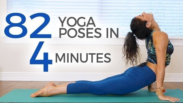 '82 Yoga Poses in 4 Minutes ♥ 30 Days of Yoga with Jess - Weight Loss, Flexibility, Anxiety Relief'