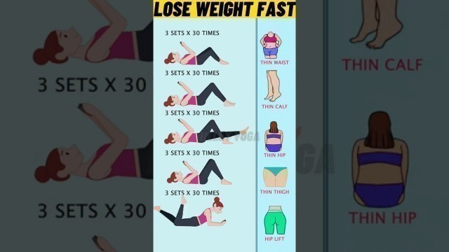 'Lose Weight Fast with Easy Exercises #shorts #loseweightfast #easyyoga'