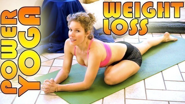 'Beginners Power Yoga For Weight Loss - Total Body Workout - 45 Minute Yoga Class'