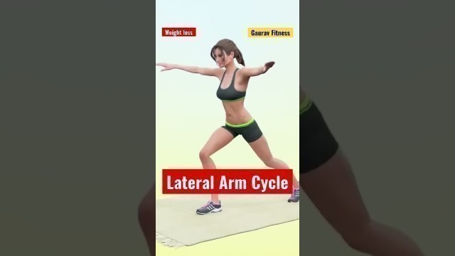 'Lateral arm cycle exercise for weight loss #shorts #fitness #weightloss #exercise'