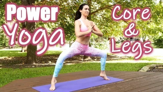 '30 Minute Power Yoga for Waist Loss!  Core & Leg Strength Workout, Twist Away Belly Fat & Metabolism'