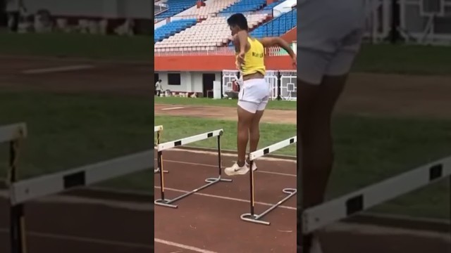 'VERTICAL JUMP OVER THE HURDLES#sidhumoosewala #army #training #sports #coaching #fitness #warmup'