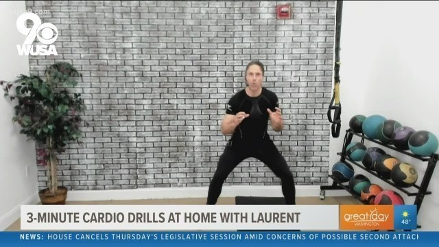 'A 3-minute workout to get your day started with fitness dynamo Laurent'