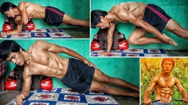 'NEPALI BRUCE LEE _ 3Min Plank Exercises for 6 Pack Abs. #fitness #absworkout  #plank  #brucelee'