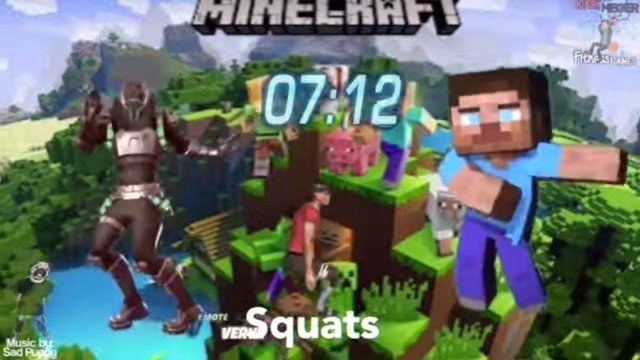 'FORTNITE FITNESS vs. MINECRAFT (3 minute Dance or Workout)'