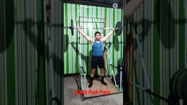 'Snatch Push Press #strengthcoach #weightlifting #crossfit #strongdad#clean #fitness #onlinecoaching'