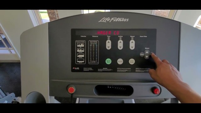 'How to access the service menu on Life Fitness treadmill 93ti, 95ti, or LST, 9500NG'