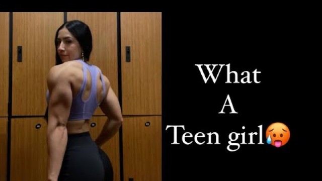 'Young teen ager fit girl and fitness model#fitwomen#fitness'