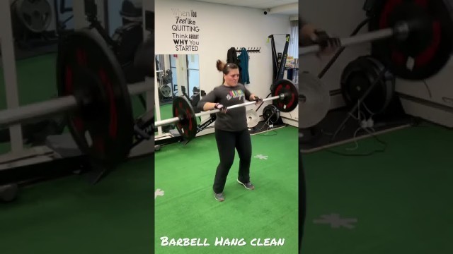 'Barbell Hang Clean #gym #fitness #fitnessmotivation'