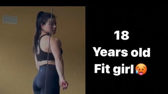 'Young fit girl and teenager fitness model#fitness#fitgirl'