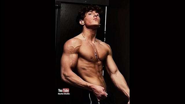 'Teen Fitness Model Body Update Posing Garrett Bonham Styrke Studio'