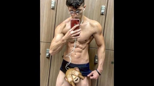 'Teen Fitness Model Flexing Aesthetic Muscle / Full Video (in briefs) Link in the Description'