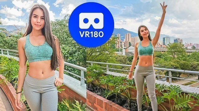 'Fitness Yoga Games with Beautiful Girl, Fitness Outfit Yoga Pants Video! (VR180 3D 5K 4K)'