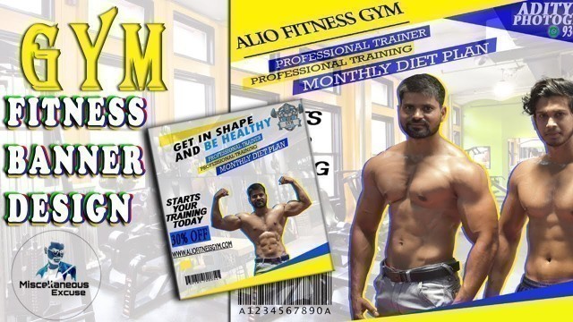 'Gym fitness banner design | Fitness poster design | Gym banner editing in photoshop 7.0.'