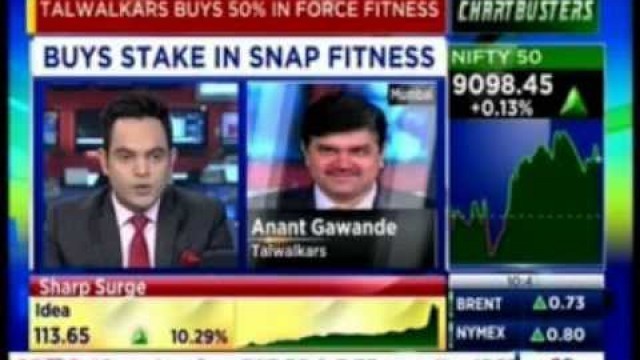 'CNBC Chartbusters 15 March 2017 Mr Anant Gawande Talwalkars Buys 50.01 % In Force Fitness India'