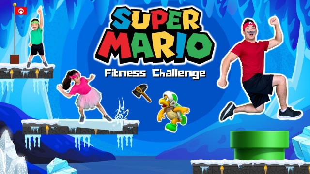 '⭐⭐⭐ SUPER MARIO Epic Videogame Workout 3! Virtual Gym Class | Kids Exercise at Home'