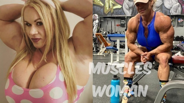 'Muscle Girl Aleesha Young Female Fitness Models 2021 ALEESHA IFBB PRO Female Bodybuilding muscles'