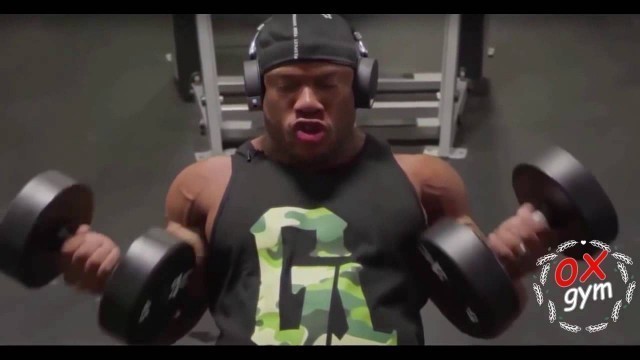 'Arm workout with Phil Heath  Mr  Olympia champion'