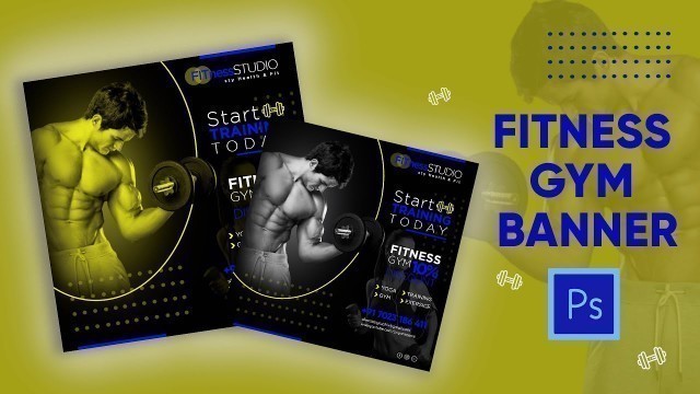 'Fitness Gym Banner in Photoshop | Adobe Photoshop 2021'