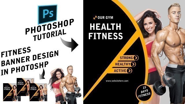 'Fitness Banner Design in Photoshop ~~ How to make Banner Design in Photoshop'