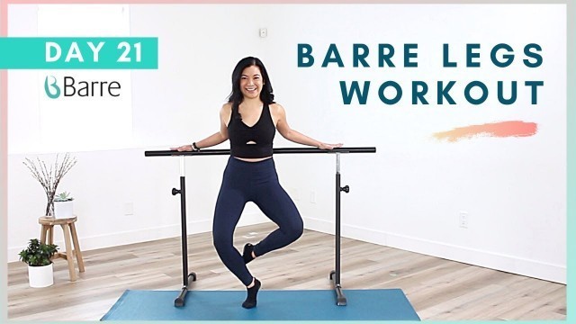 'DAY 21 Barre Workout Challenge // Best Barre Workout For Strength and Balance'