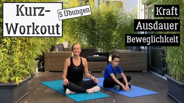 'Kids Teens Workout | Fitness für Schüler Verein Kids | Kraft Ausdauer Beweglichkeit | 5 Übungen'