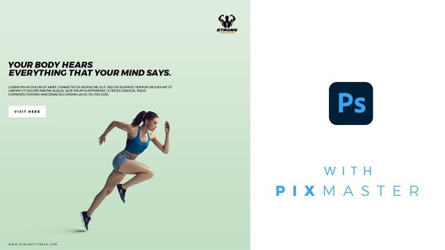 'Fitness Banner Design by Adobe Photoshop'