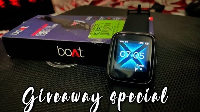 'Boat Strom smart watch ||  first giveaway on channel || fitness band || Wanderer ashu'