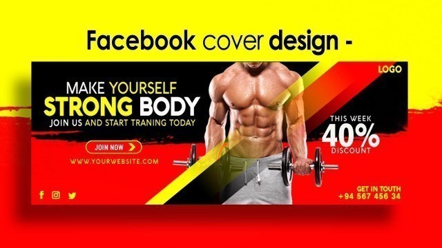 'Fitness Facebook cover | Facebook banner design | Photoshop cc'