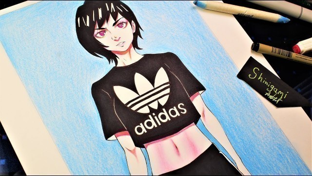 'Drawing ANIME GIRL || ADIDAS Fitness Model'