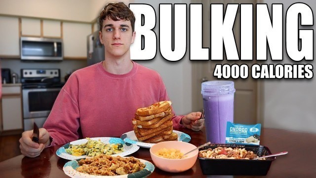 '4000 Calorie Full Day of Eating | BULKING Meal Prep'