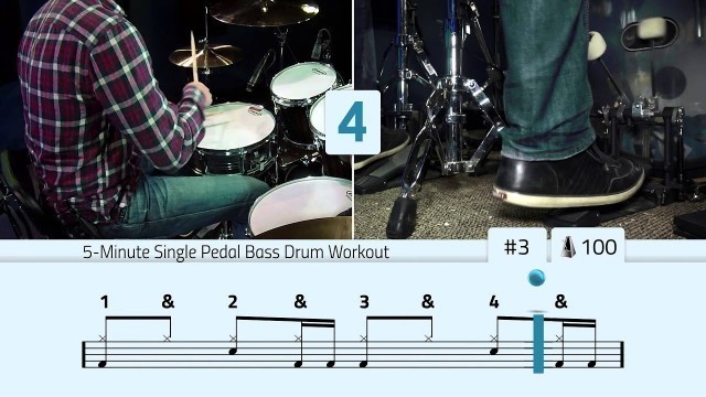 '5-Minute Single Pedal Bass Drum Workout'