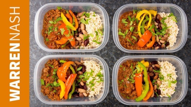 'Chilli Beef Meal Prep Recipe - High Protein with Lean Ground Beef - Recipes by Warren Nash'