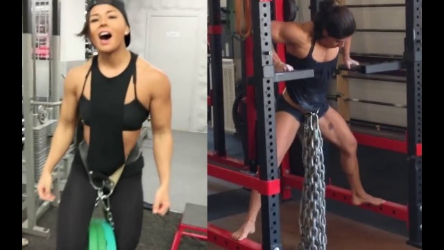 'Crazy Fitness Level Over 9000 : Girls Weighted/One-Arm Chin-Ups and Dips'