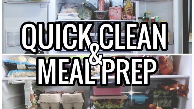 '*QUICK* kitchen/fridge Clean With Me/Meal Prep/Starting E2M!'