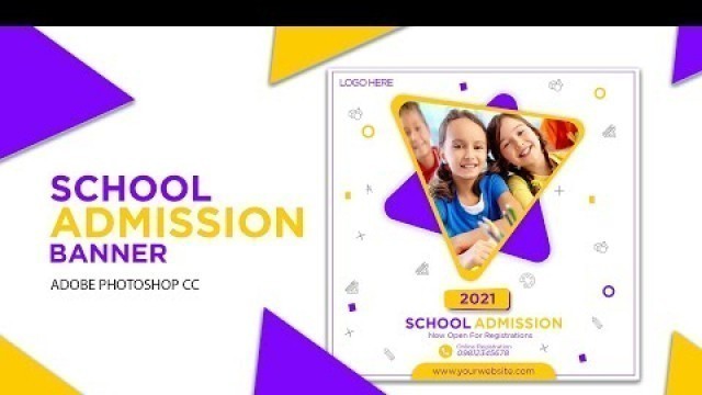 'School Admission Social Media Banner Design | Adobe Photoshop CC'