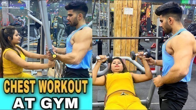 'CHEST WORKOUT AT GYM FOR GIRLS| PART-1| TIPS BY BADRI FITNESS'