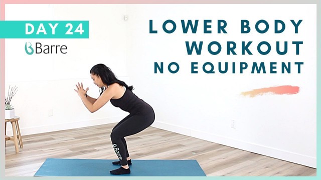 'DAY 24 Barre Workout Challenge // No Equipment Legs Workout'