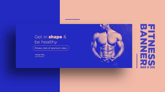 'Banner Design | make a fitness banner design in Photoshop'