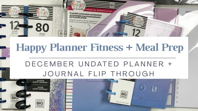 'Happy Planner Winter Release | Fitness + Meal Prep Flip Through | Undated Planner, Accessories'