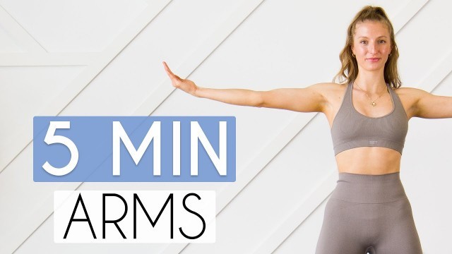 '5 MIN TONED ARMS WORKOUT - No Equipment'