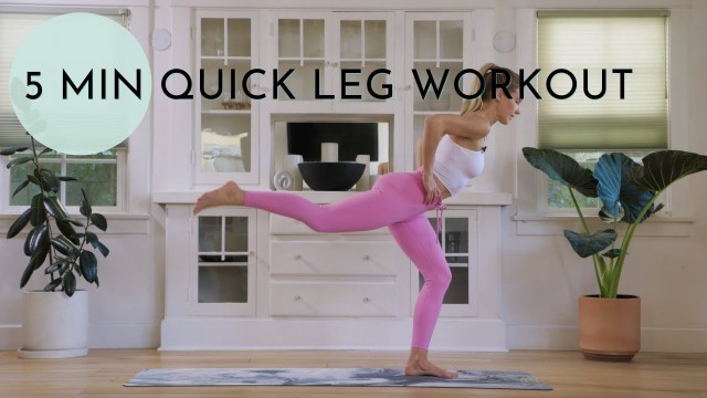 '5 MIN QUICK LEG WORKOUT (No Equipment, All Levels)'