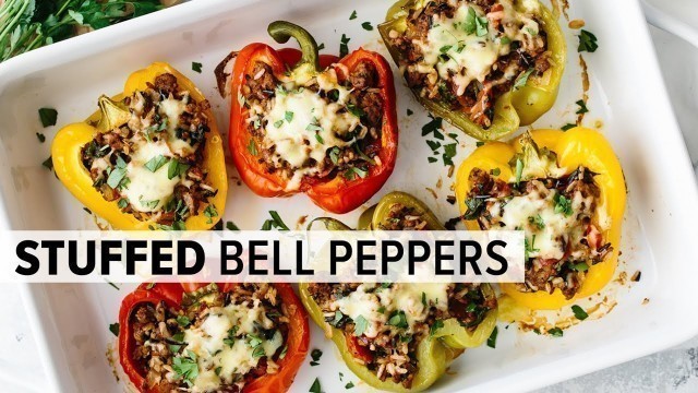 'STUFFED PEPPERS | stuffed bell peppers recipe + meal prep tips'