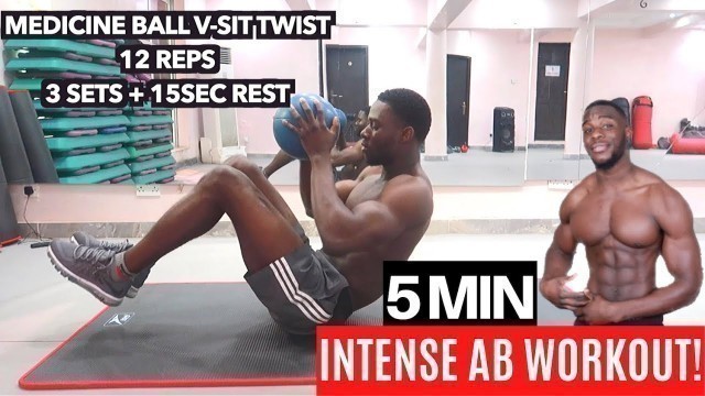 '5 Min Home Or Gym Ab Workout // FASTEST RESULT!'