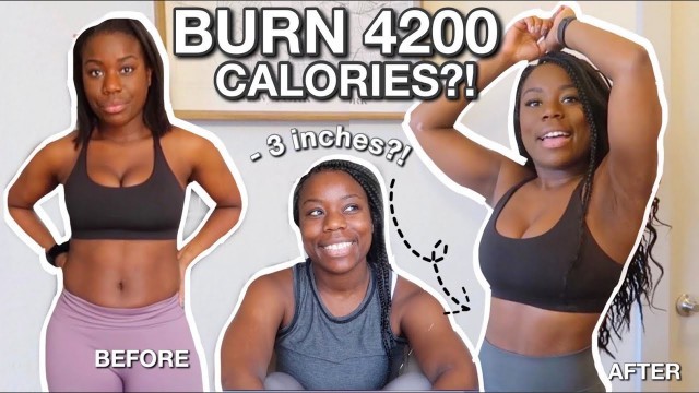 'i tried the POPSUGAR 600 CALORIE workout for a WEEK | i lost 3 inches?! | *AMAZING RESULTS*'