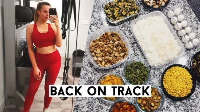 'FITNESS VLOG: healthy grocery haul & HUGE meal prep on a budget'