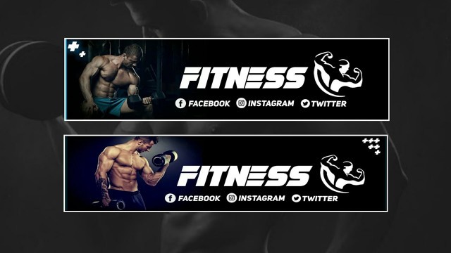 'How To Create A Fitness Youtobe Banner // Fitness  Channel Art For Youtobe // Gym banner'