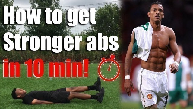 'How to Get Stronger Abs in 10 Minutes! | No equipment ab workout for soccer players'